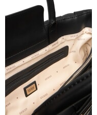 GUESS MARION Sac &agrave; main tress&eacute; avec bandouli&egrave;re NOIR - Sacs pour Femme - 6