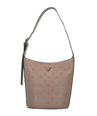 GUESS CRESIDIA Sac seau avec pochette logo taupe fonc&eacute; - Sacs pour Femme - 2