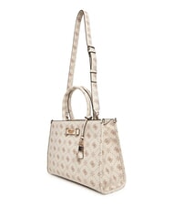 GUESS SILIA 2 Sac fourre-tout avec bandouli&egrave;re logo vanille - Sacs pour Femme - 4