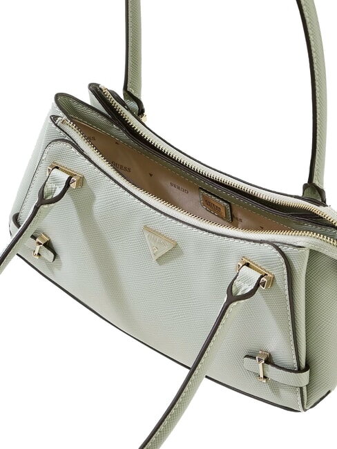 ROSALBA Sac bandouli&egrave;re imprim&eacute; Saffiano sage - Sacs pour Femme