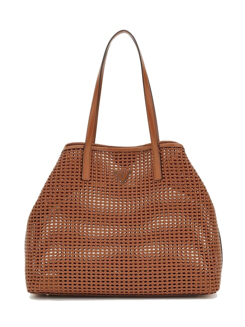 BRIGITTA Sac cabas en osier avec pochette COGNAC - Sacs pour Femme