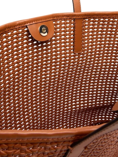 BRIGITTA Sac cabas en osier avec pochette COGNAC - Sacs pour Femme