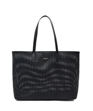 GUESS BRIGITTA Sac cabas en osier avec pochette NOIR - Sacs pour Femme - 2