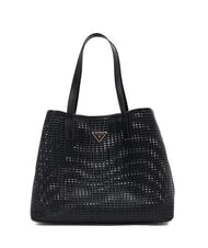 GUESS BRIGITTA Sac cabas en osier avec pochette NOIR - Sacs pour Femme - 3