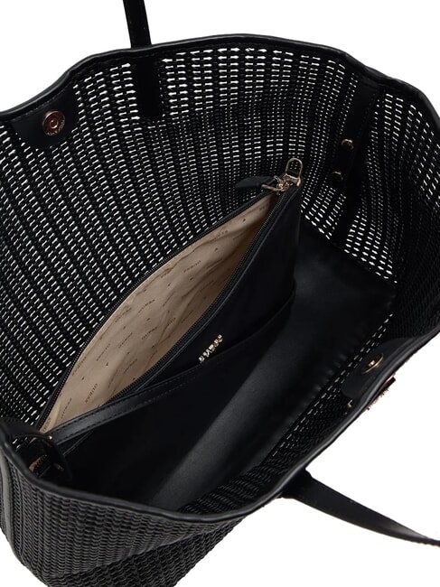 BRIGITTA Sac cabas en osier avec pochette NOIR - Sacs pour Femme