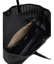 GUESS BRIGITTA Sac cabas en osier avec pochette NOIR - Sacs pour Femme - 7