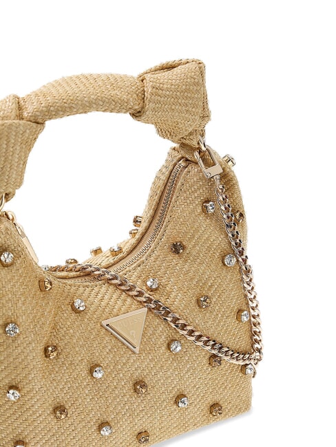 ISOTTA Sac bandouli&egrave;re en raphia orn&eacute; de bijoux lalie beaut&eacute; naturel - Sacs pour Femme
