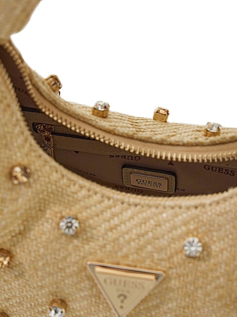 ISOTTA Sac bandouli&egrave;re en raphia orn&eacute; de bijoux lalie beaut&eacute; naturel - Sacs pour Femme