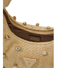 GUESS ISOTTA Sac bandouli&egrave;re en raphia orn&eacute; de bijoux lalie beaut&eacute; naturel - Sacs pour Femme - 5