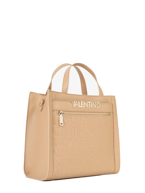 CORA Sac &agrave; main avec bandouli&egrave;re beige - Sacs pour Femme