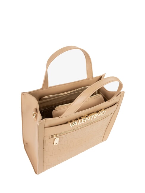 CORA Sac &agrave; main avec bandouli&egrave;re beige - Sacs pour Femme