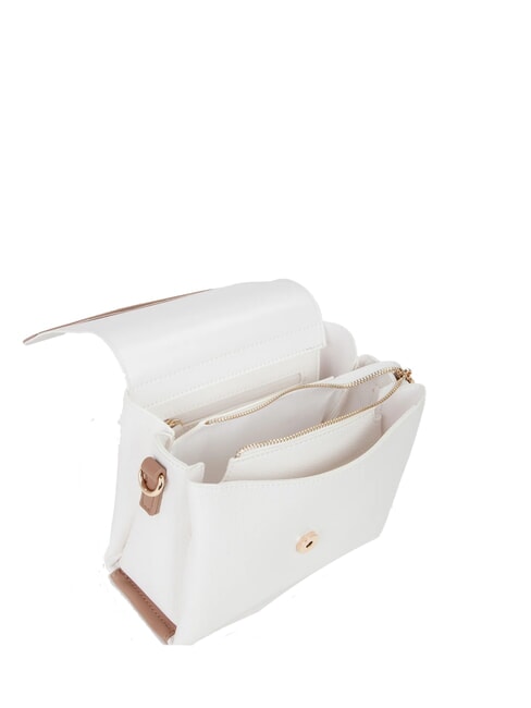 ALEXIA Mini sac bandouli&egrave;re blanc/cuir - Sacs pour Femme