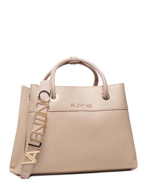 ALEXIA Sac &agrave; main avec bandouli&egrave;re logot&eacute;e &eacute;cru - Sacs pour Femme