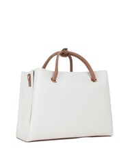MARIO VALENTINO ALEXIA Sac &agrave; main avec bandouli&egrave;re logot&eacute;e blanc/cuir - Sacs pour Femme - 4