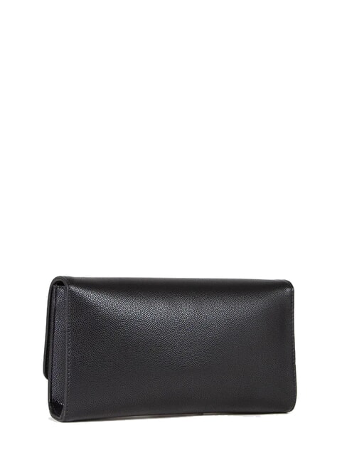 DIVINA Pochette &agrave; bandouli&egrave;re en m&eacute;tal noir/or - Sacs pour Femme