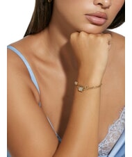 GUESS 4G LIGHT Bracelet &agrave; trois breloques or jaune - Bracelets - 2