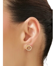 GUESS 4 LOVE Boucles d'oreilles rondes avec logo 4G et strass or jaune - Boucles d'oreilles - 2