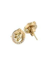 GUESS 4 LOVE Boucles d'oreilles rondes avec logo 4G et strass or jaune - Boucles d'oreilles - 3