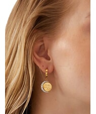 GUESS MOON PHASES Boucles d'oreilles avec m&eacute;daille et cristaux or jaune - Boucles d'oreilles - 2