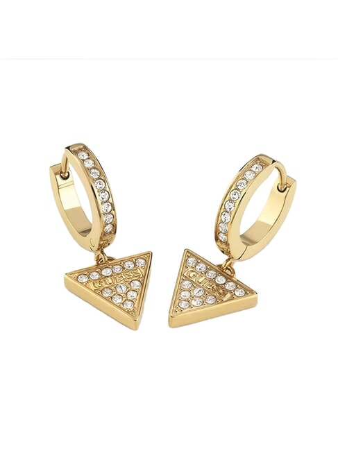 HUGGIE ME Boucles d'oreilles pendantes triangulaires avec strass or jaune - Boucles d'oreilles