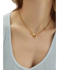 GUESS AMORE Collier &agrave; deux rangs avec pendentif infini or jaune - Colliers - 2