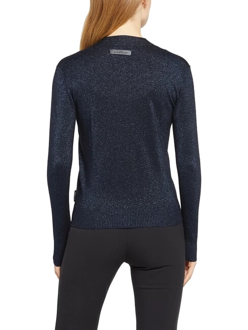 PEACEFUL Cardigan en lurex avec boutons bleu marine - Chandails pour femmes