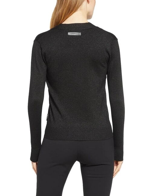 PEACEFUL Cardigan en lurex avec boutons noir - Chandails pour femmes