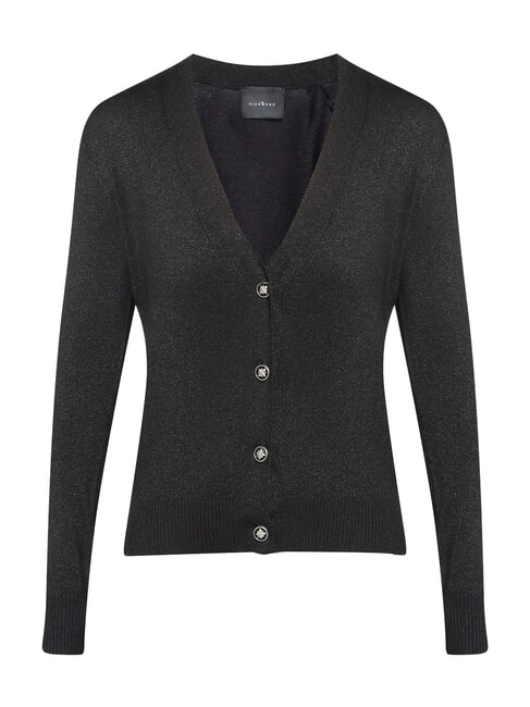 PEACEFUL Cardigan en lurex avec boutons noir - Chandails pour femmes