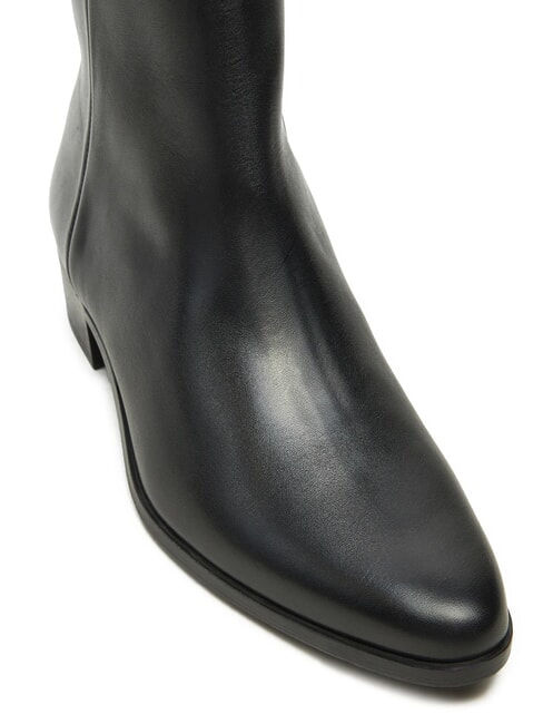 TH  Bottines en cuir noir - Chaussures Femme