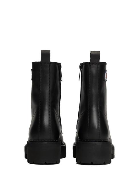 TOMMY JEANS Urban Lace Up Bottines en cuir NOIR - Chaussures Femme