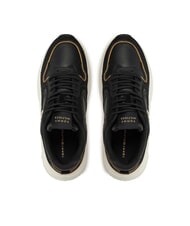 TOMMY HILFIGER CHUNKY FASHION Baskets en cuir noir - Chaussures Femme - 4