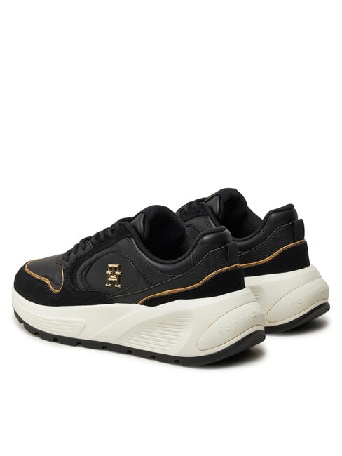 CHUNKY FASHION Baskets en cuir noir - Chaussures Femme