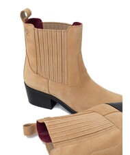 TOMMY HILFIGER TH SUEDE COWBOY bottines texanes en daim kaki - Chaussures Femme - 3