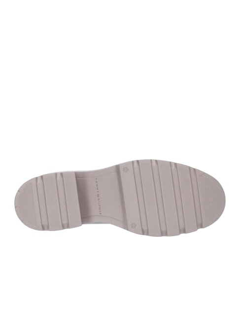 TH Bottines en cuir &agrave; talon moyen gris - Chaussures Femme