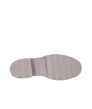 TOMMY HILFIGER TH Bottines en cuir &agrave; talon moyen gris - Chaussures Femme - 9