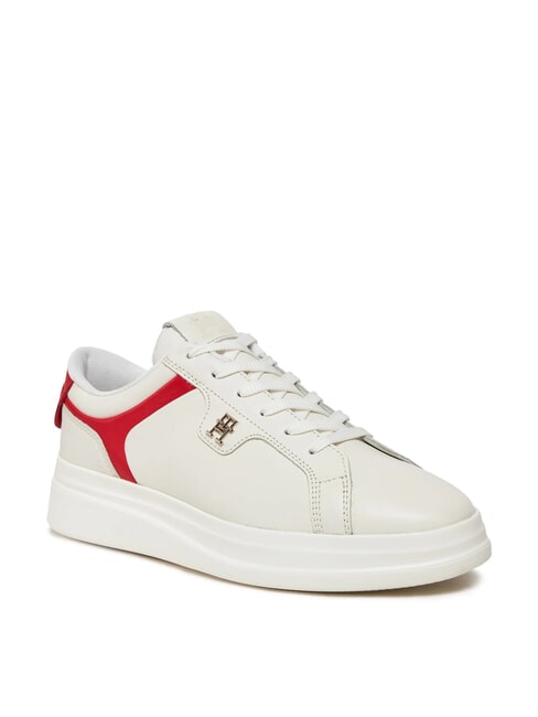 POINTY COURT Baskets en cuir blanc - Chaussures Femme