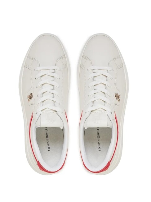 POINTY COURT Baskets en cuir blanc - Chaussures Femme