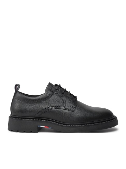 HILFIGER COMFORT Chaussure derby &agrave; lacets en cuir noir - Chaussures Homme