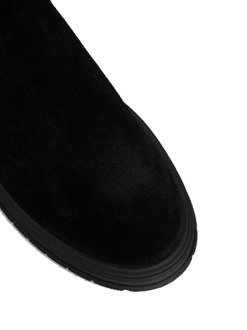 HILFIGER SUEDE Bottines en daim &agrave; fermeture &eacute;clair noir - Chaussures Homme