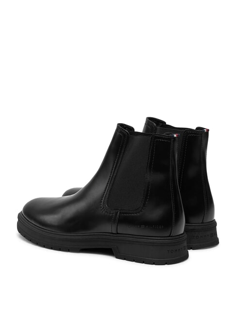 HILFIGER ABRASIV WAR Bottines Chelsea en cuir noir - Chaussures Homme