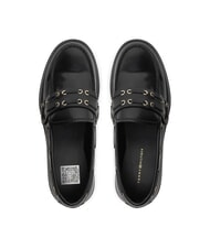 TOMMY HILFIGER CHUNKY NAUTICAL EYELETS  mocassins en cuir noir - Chaussures Femme - 4