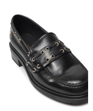 TOMMY HILFIGER CHUNKY NAUTICAL EYELETS  mocassins en cuir noir - Chaussures Femme - 3
