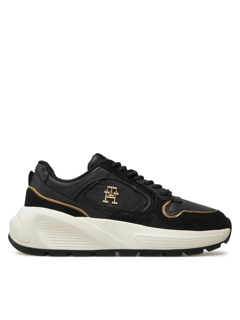 CHUNKY FASHION Baskets en cuir noir - Chaussures Femme