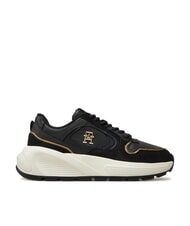 TOMMY HILFIGER CHUNKY FASHION Baskets en cuir noir - Chaussures Femme - 2