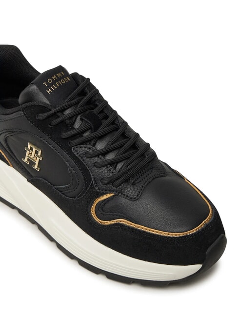 CHUNKY FASHION Baskets en cuir noir - Chaussures Femme