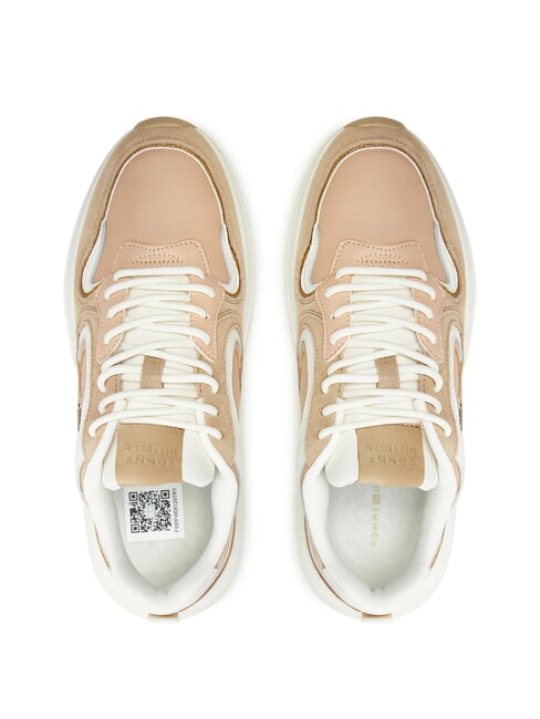 CHUNKY FASHION Baskets en cuir rose - Chaussures Femme