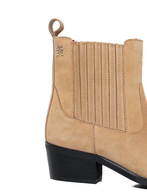 TH SUEDE COWBOY bottines texanes en daim kaki - Chaussures Femme