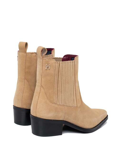 TH SUEDE COWBOY bottines texanes en daim kaki - Chaussures Femme