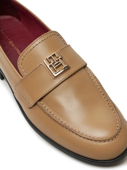 THE LEATHER CLASSIC Mocassins en cuir pour femmes kaki - Chaussures Femme