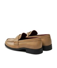 TOMMY HILFIGER THE LEATHER CLASSIC Mocassins en cuir pour femmes kaki - Chaussures Femme - 5
